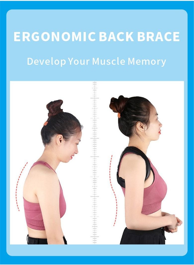 Posture Corrector for Women and Men, Adjustable and Fully Back Support Improve Back Posture and Lumbar Support