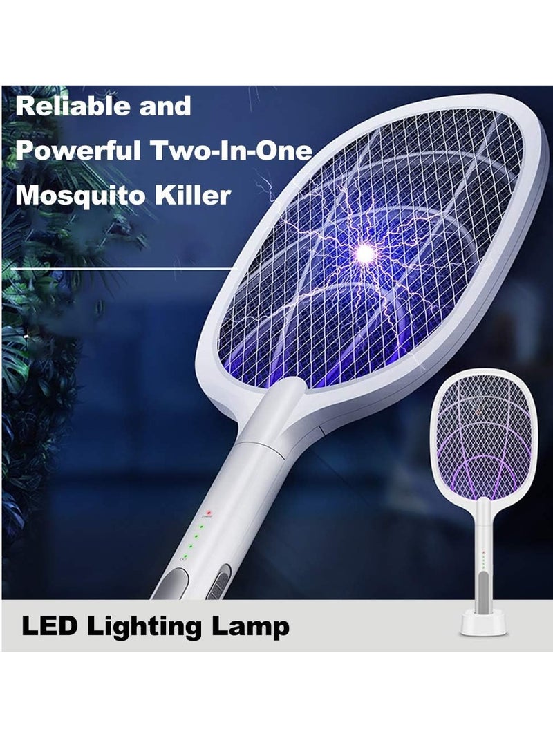 Electric Bug Zapper Racket Mosquito Killer Fruit Fly Swatter Zap Two-In-One USB Rechargeable Electronic Swatter Pest Control - Image 5