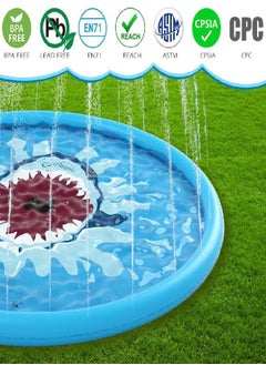 Jasonwell Jasonwell Splash Pad Sprinkler for Kids Splash Play Mat Outdoor Water Toys Inflatable Splash Pad Baby Toddler Pool Boys Girls Children Outside Backyard Dog Sprinkler Pool for Age 18+ Months  - Image 2