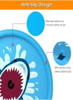 Jasonwell Jasonwell Splash Pad Sprinkler for Kids Splash Play Mat Outdoor Water Toys Inflatable Splash Pad Baby Toddler Pool Boys Girls Children Outside Backyard Dog Sprinkler Pool for Age 18+ Months  - Image 3