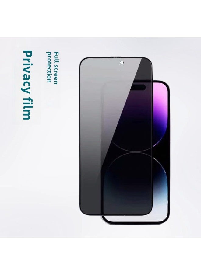 Tempered Film For Apple 15pro Iphone14pro Anti-peep Film Ip13promax Anti-peep Film 16pro Full Screen-Color:High Aluminum 25 Degree Anti-peep Tempered Film (with Packaging)-Size:Apple 11pro