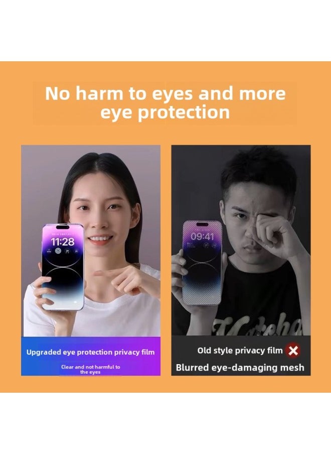 Tempered Film For Apple 15pro Iphone14pro Anti-peep Film Ip13promax Anti-peep Film 16pro Full Screen-Color:High Aluminum 25 Degree Anti-peep Tempered Film (with Packaging)-Size:Apple 11pro