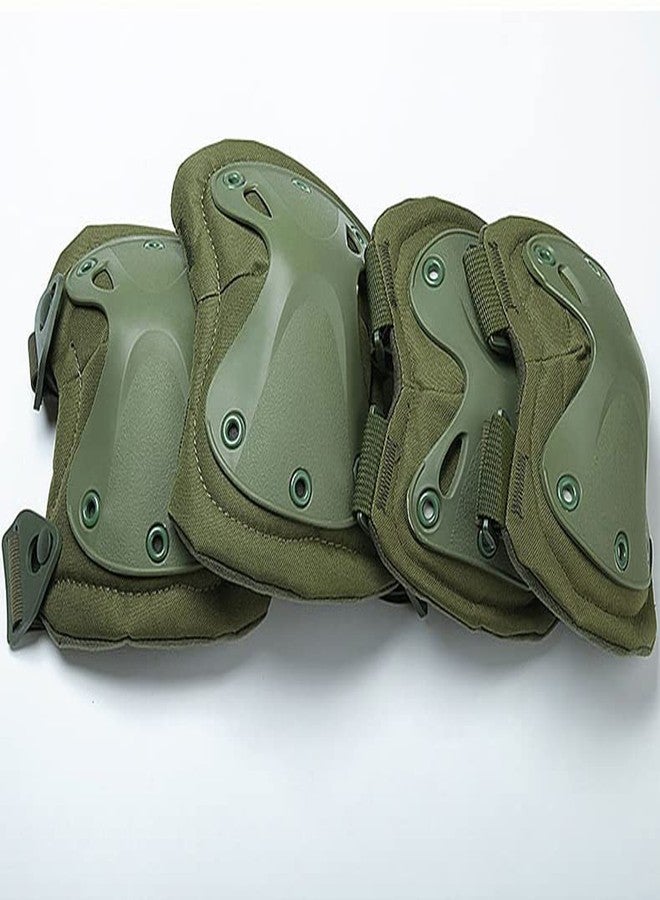Linist Tactical Knee Pads Elbow Pads Outdoor Sports Combat Knee & Elbow Protective Pads-Green - Image 4