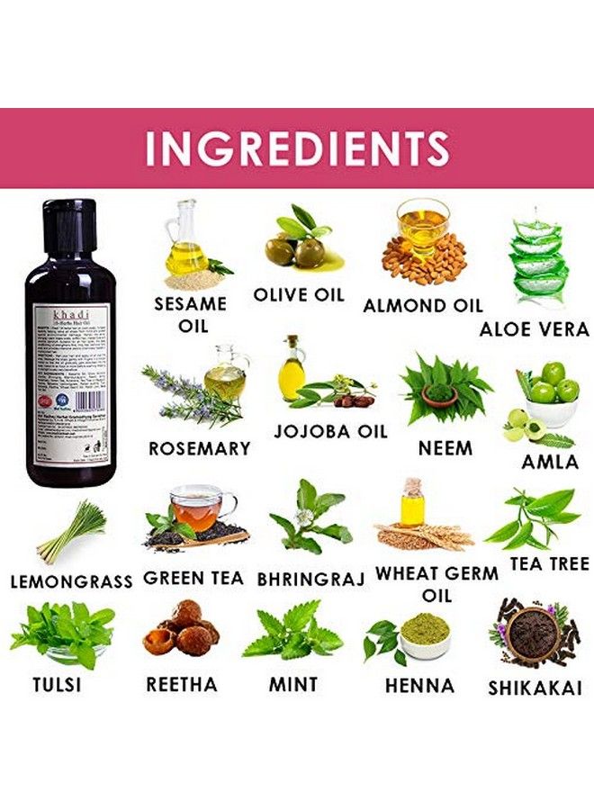 KHADI RISHIKESH Herbal 18 Herbs Hair Oil 210Ml Pack - Image 4
