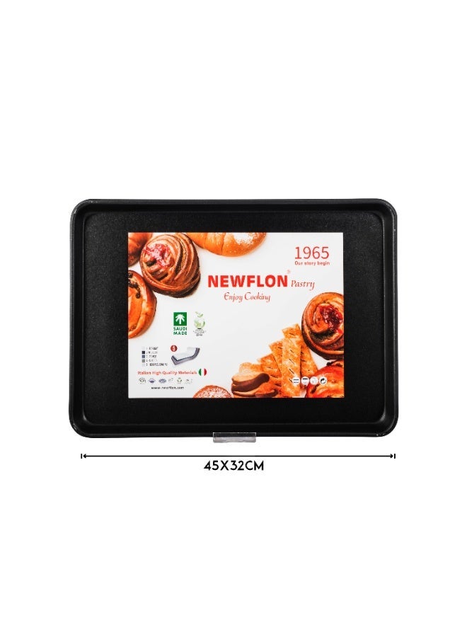 نيوفلون صينية فرن نيوفلون مستطيلة 🍞🔥 مقاس 45×32 سم | طلاء مانع للالتصاق عالي الجودة - Image 2