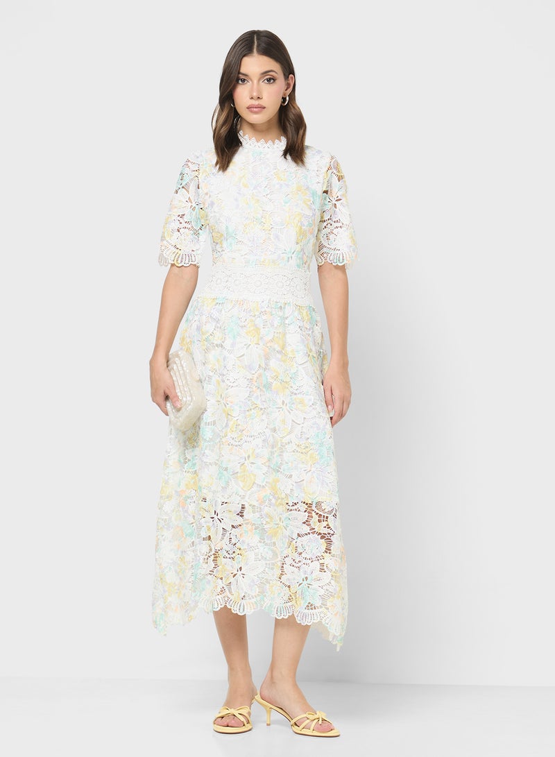 ELLA Floral Lace Dress - Image 4