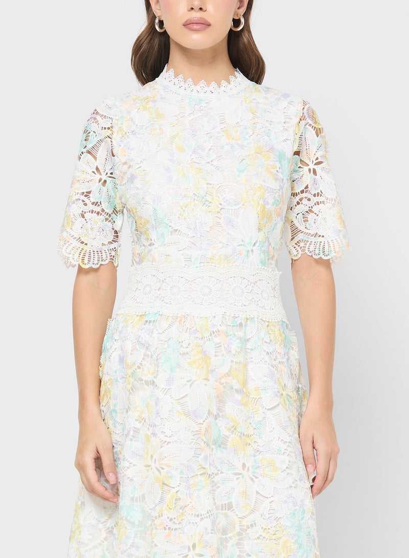ELLA Floral Lace Dress - Image 3