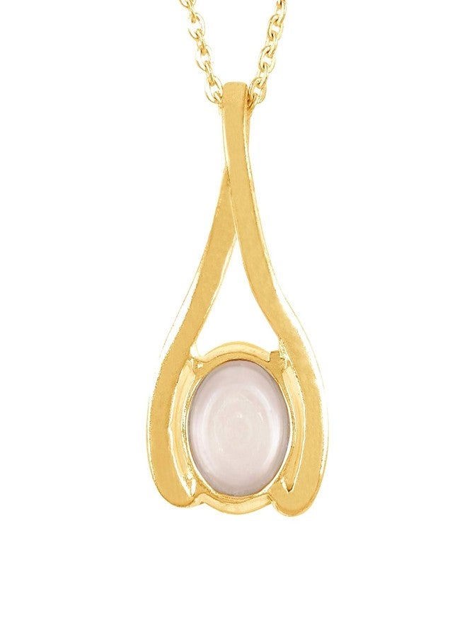 JEMSPRIME Pearl-Moti Gemstone Panch Dhatu Gold Coated Pendant for Men and Women Weight 8.25 Ratti Birthstone/Astrology/Rashi Ratan - Image 2