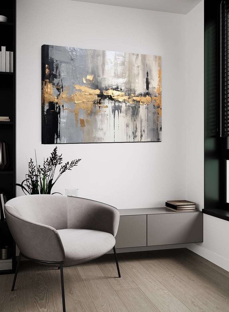 LOWHA Canvas Wall Art Stretched Over Wooden Frame with Abstract Painting - Image 3