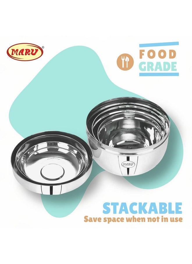 MARU MARU Stainless Steel Storage Containers Set, Durable Steel Boxes for Storage Apple Shaped, Ideal Steel Dabba for Kitchen Set, Includes 3Pcs (500ml, 750ml, 1200ml)  - Image 4