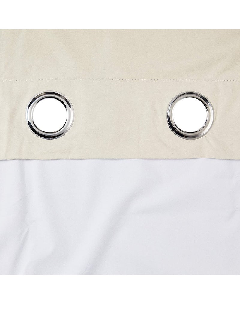Arabest - Room Blackout Curtains with Grommets 52 x 84 Inches Beige 2 Panels - Image 1
