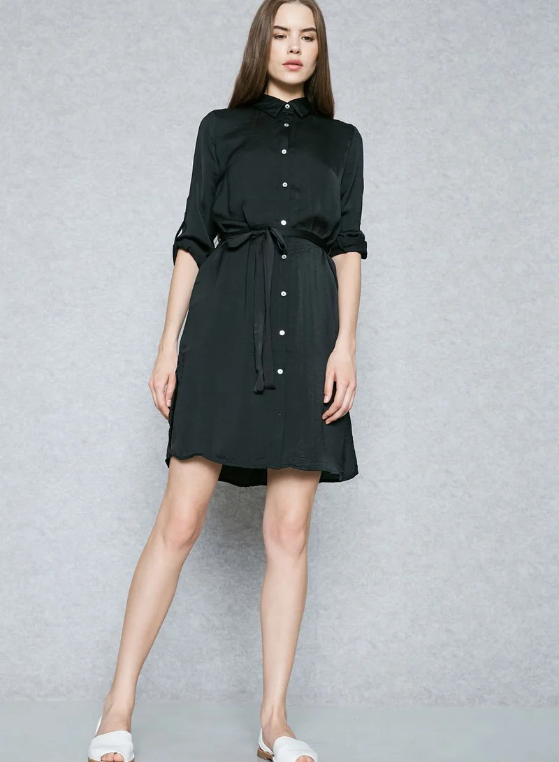 ELLA Embroidered Back Self Tie Shirt