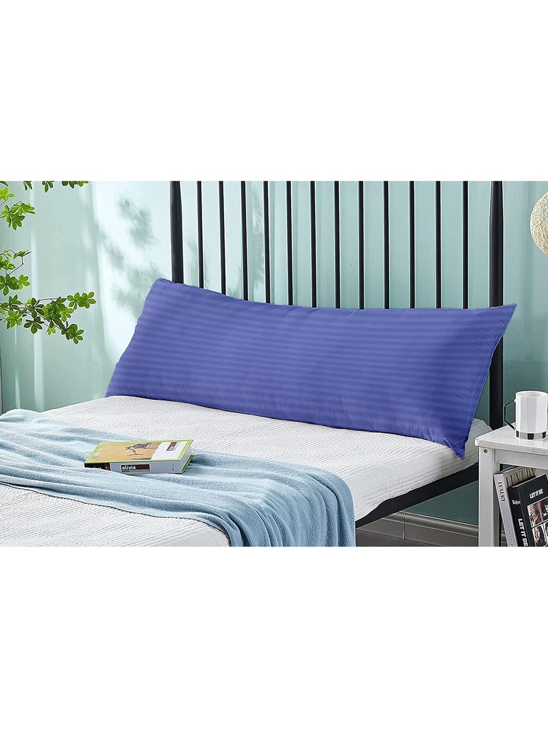 DubaiGallery Long Body Pillow 1pc, Fabric: 100% Polyester 85 GSM Microfiber 1 cm Stripe Super Soft, Filling: 1300 gm Hollow Fiber Comfort, Breathable & Ultra Soft , Size: 45 x 120 cm  - Image 2