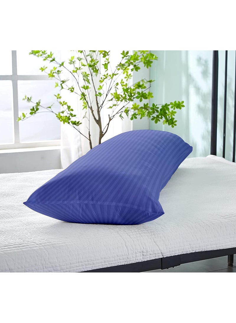 DubaiGallery Long Body Pillow 1pc, Fabric: 100% Polyester 85 GSM Microfiber 1 cm Stripe Super Soft, Filling: 1300 gm Hollow Fiber Comfort, Breathable & Ultra Soft , Size: 45 x 120 cm  - Image 3