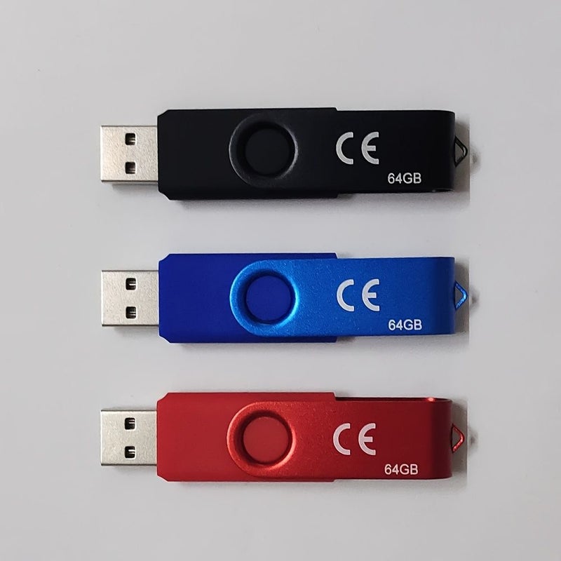 3 Pack 32GB High Speed Rotating USB 2.0 Flash Drives True Capacity for Computers Smart TVs and Car Audio Systems - Image 5