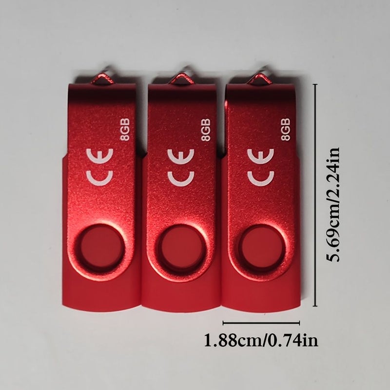 3 Pack 32GB High Speed Rotating USB 2.0 Flash Drives True Capacity for Computers Smart TVs and Car Audio Systems - Image 2