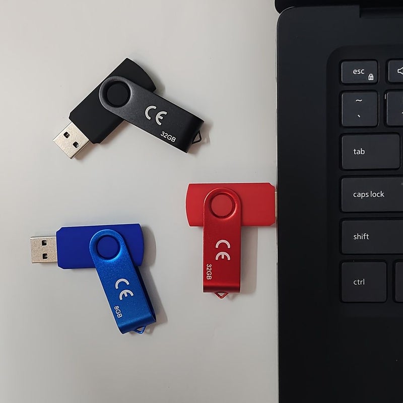 3 Pack 32GB High Speed Rotating USB 2.0 Flash Drives True Capacity for Computers Smart TVs and Car Audio Systems - Image 4