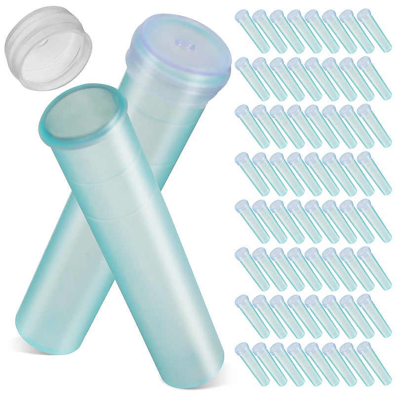 100Pcs Flower Water Tubes Transparent Flower Test Tubes Orchid Tubes with Cap for Flower Arrangements - Image 1