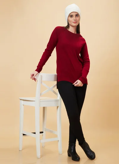 globus Globus Women Raglan Sleeve Acrylic Sweater