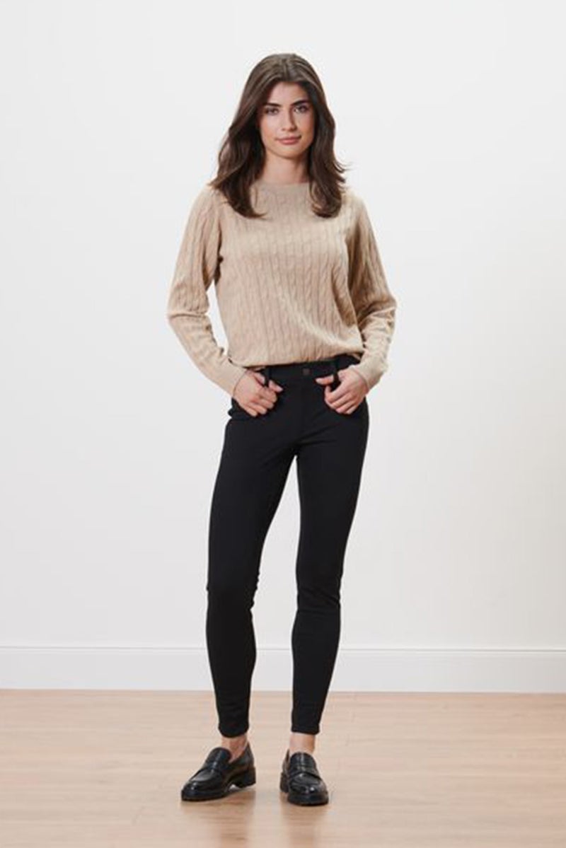 Tchibo Women Skinny Fit Solid Jegging Pants, Black  - Image 1