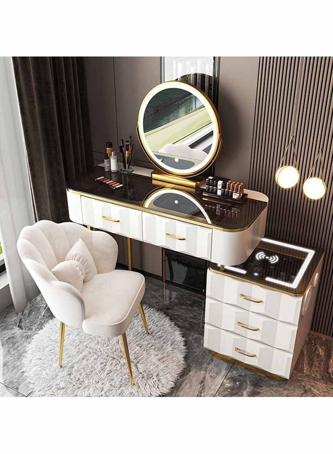 إن كي أكس طاولة زينة منضدة مكياج قابلة للطي مع أدراج وكرسي 100 سم - Image 5