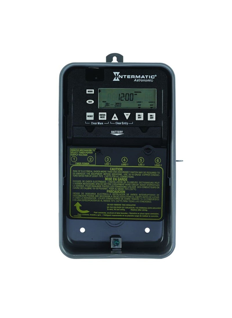 Intermatic Intermatic ET8215C Astronomic Electronic Time Switch - Automated Weekly Scheduling, Multi-Volt Operation, To-the-Minute Programming - Astronomic Feature for Intelligent Lighting  - Image 1