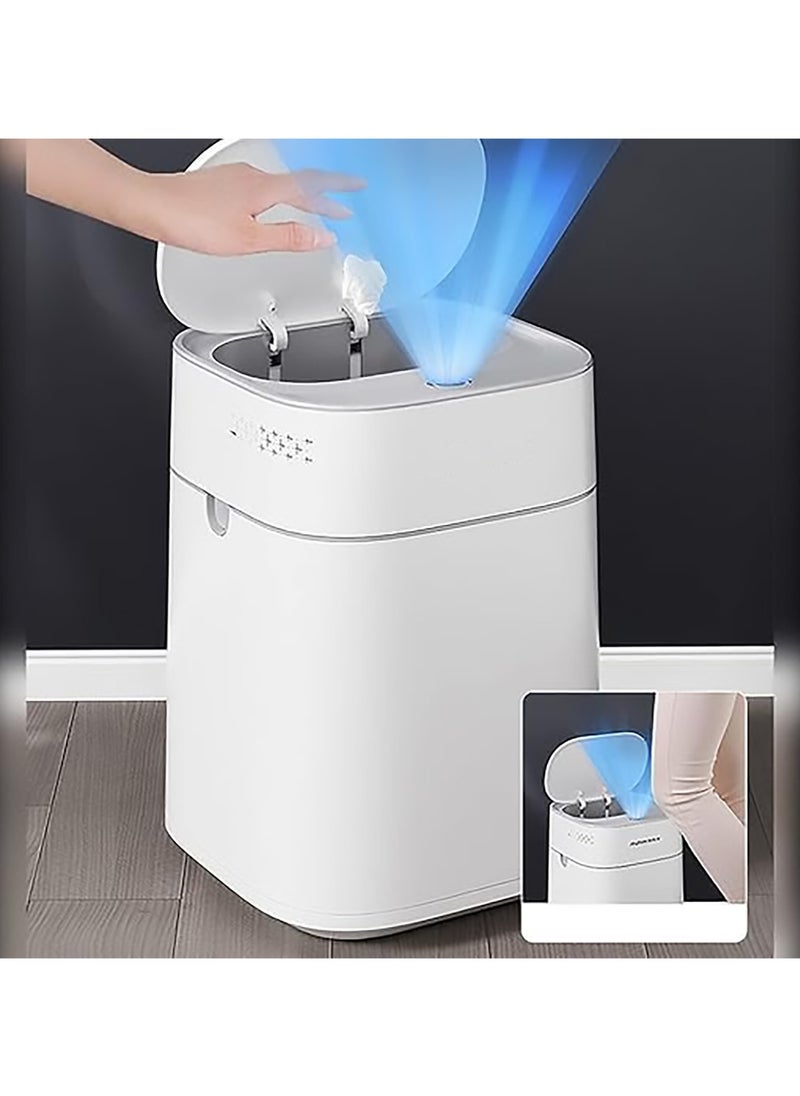 LIMITLESS Automatic Adsorption Electronic Waste Bin, Smart Sensor, White Trash Bin, Touchless, Bathroom, Kitchen, Bedroom, 14L  - Image 2