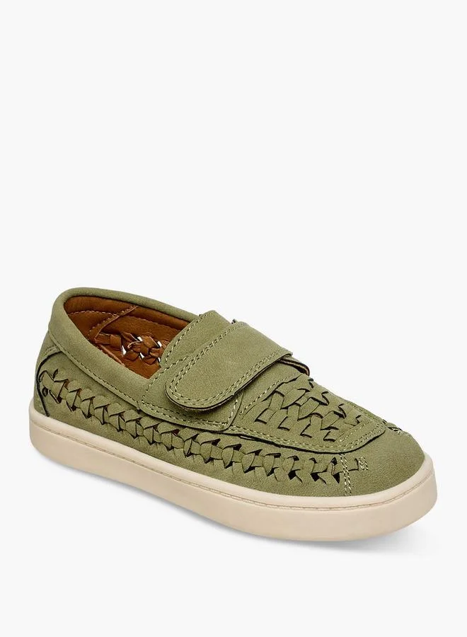 Juniors Boys Weave Detail School Loafers