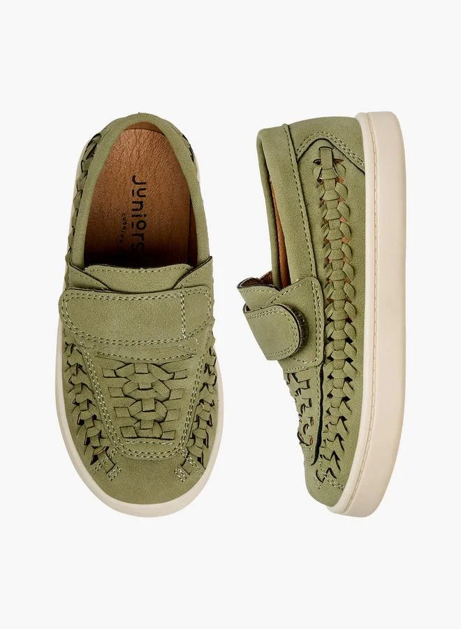 Juniors Boys Weave Detail School Loafers