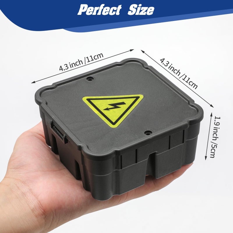 CICHKELY Black Open Splice Junction Box (1 Pack)ï¼ŒOpen Splices Repair Open Splices, 5 Second Installation Splice Box, Wire Electrical Junction Box with Cover V0 Flame Retardant Rating(Highest Level) (1) - Image 4