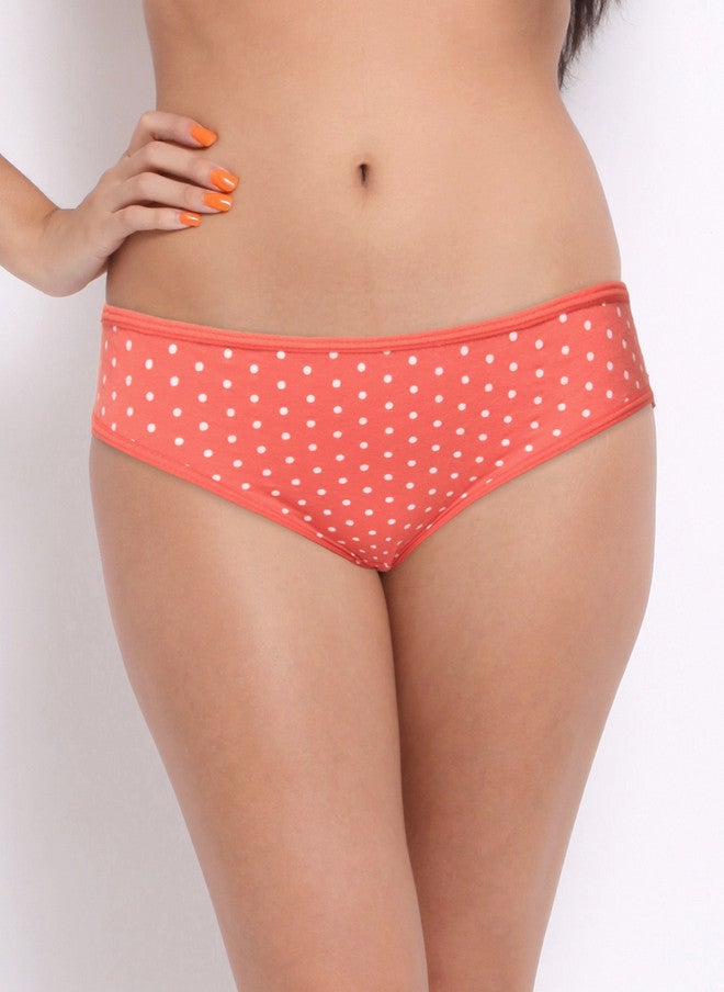 Red Rose Set of 3 Polka Dotted Briefs in Pink, Orange, and Red - Image 2
