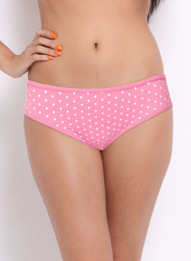 Red Rose Set of 3 Polka Dotted Briefs in Pink, Orange, and Red - Image 4