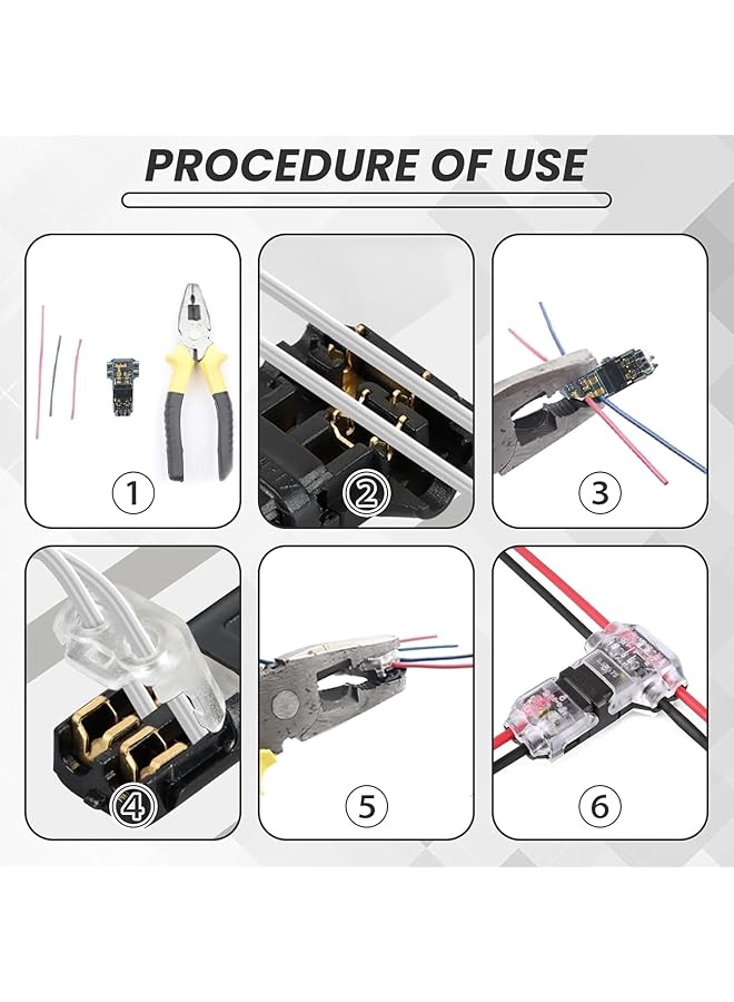 T-Tap Wire Connectors – 2-Pin Low Voltage Quick Splice Solderless Connectors, No-Stripping Electrical Wire Clips For 20-22 Awg, Heat-Resistant 12V/24V Dc Automotive  Speaker Wire Splice(12Pcs) - Image 5