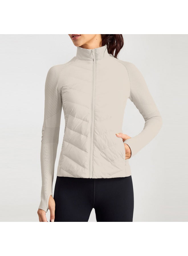 Outdoor Yoga Sports Down Jacket Women's Thin Ultra-light Jacket Running Windproof Winter Goose Down Fitness Clothing Lulu