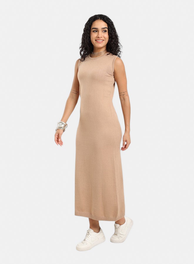Carina Knitted Solid Sleeveless Dress - Image 2