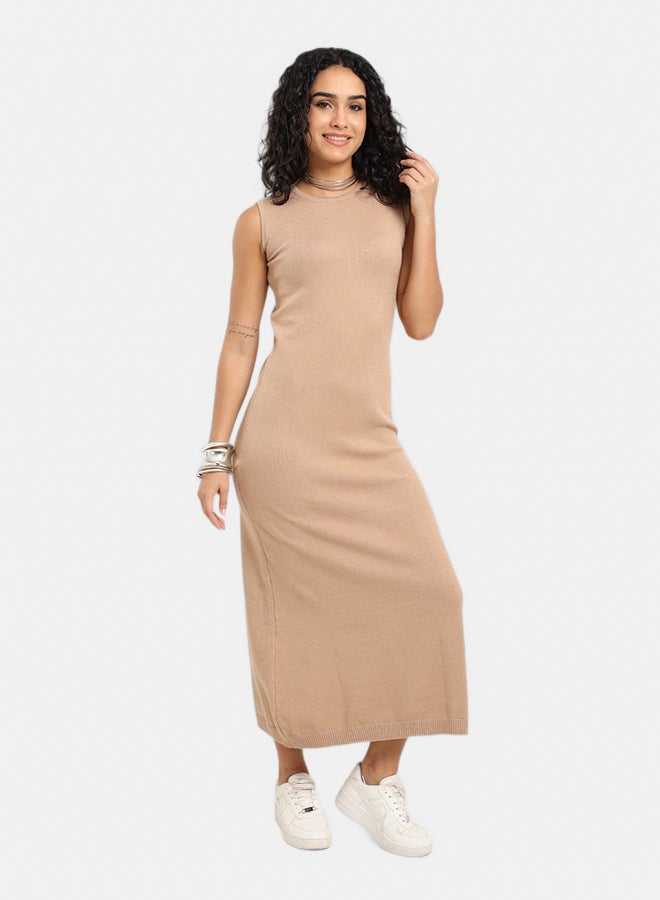 Carina Knitted Solid Sleeveless Dress - Image 3