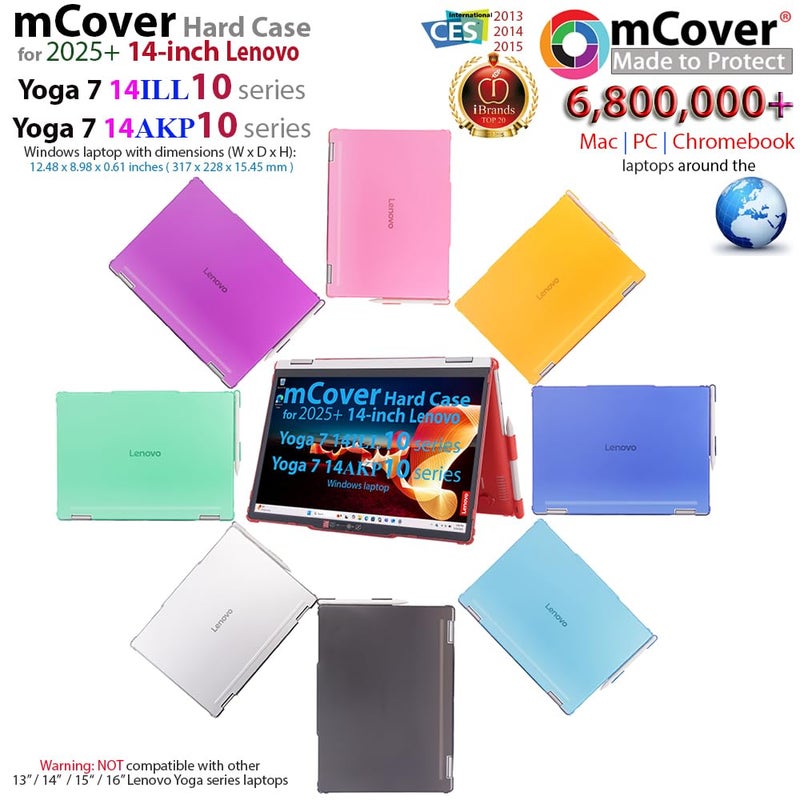 mCover case ONLY Compatible for 2025~2026 14-inch Lenovo Yoga 7 2-in-1 14ILL10 | 14AKP10 Series Windows Notebook Computers (NOT Fitting Any Other Models) (Black) - Image 2