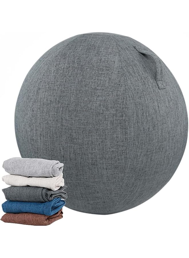 PROMASS Yoga Ball Cover, Breathable Fabric Ball Dust Protection With Handle Anti-Scratch 55 65 75Cm Fitness Ball Foldable Fabric Cover For Fitness Ball Office Ball Balance Ball Exercise Ball Cover  - Image 1
