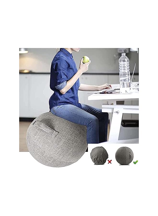 PROMASS Yoga Ball Cover, Breathable Fabric Ball Dust Protection With Handle Anti-Scratch 55 65 75Cm Fitness Ball Foldable Fabric Cover For Fitness Ball Office Ball Balance Ball Exercise Ball Cover  - Image 2