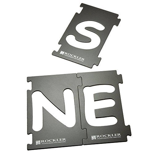 Rockler Router Letter Template Set (4” H) – Comic Sans Font Letter Router Template – Interlocking Sign Making Templates w/Letters - Image 1