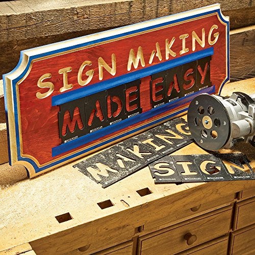 Rockler Router Letter Template Set (4” H) – Comic Sans Font Letter Router Template – Interlocking Sign Making Templates w/Letters - Image 3