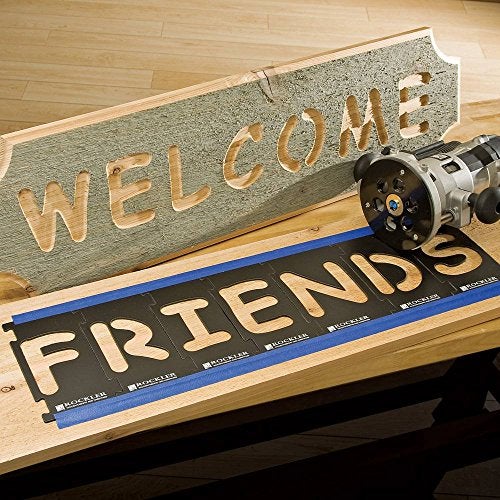 Rockler Router Letter Template Set (4” H) – Comic Sans Font Letter Router Template – Interlocking Sign Making Templates w/Letters - Image 4