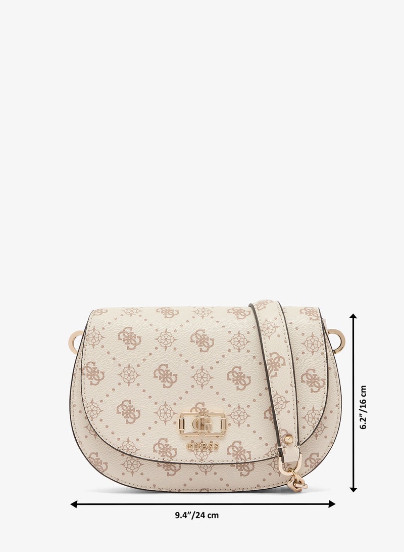 GUESS Emelie Logo Flap Over Shoulder Bag - Image 5