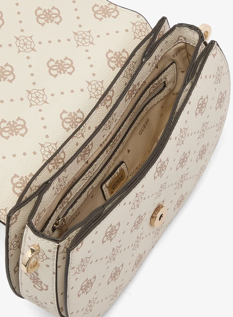 Guess  Emelie Logo Flap Over Shoulder Bag for Women | Best Price UAE