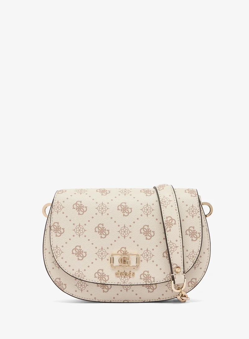 Emelie Logo Flap Over Shoulder Bag