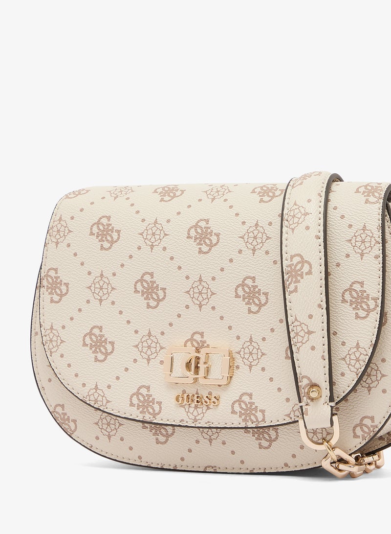 GUESS Emelie Logo Flap Over Shoulder Bag - Image 3