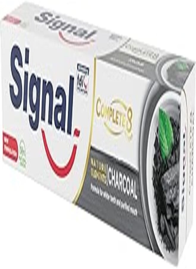 Signal Signal Complete 8 Nature Elements for a 2x more efficacious formula purified mouth and whiter teeth Charcoal Toothpaste 100ml 
