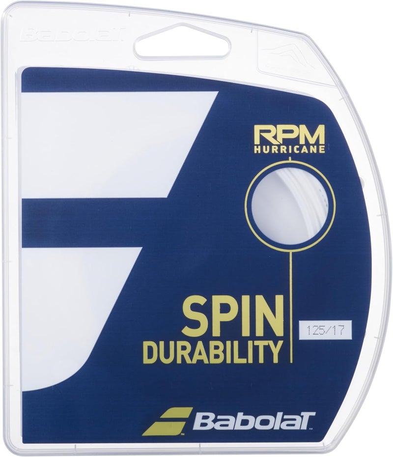 Babolat RPM Hurricane Tennis String Set - White, 1.30 mm Gauge - Image 1
