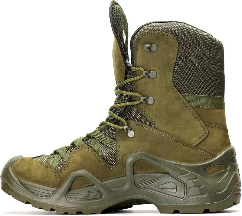 سكوتر Men's Waterproof Nubuck Leather Military Tactical Boots Khaki 1490