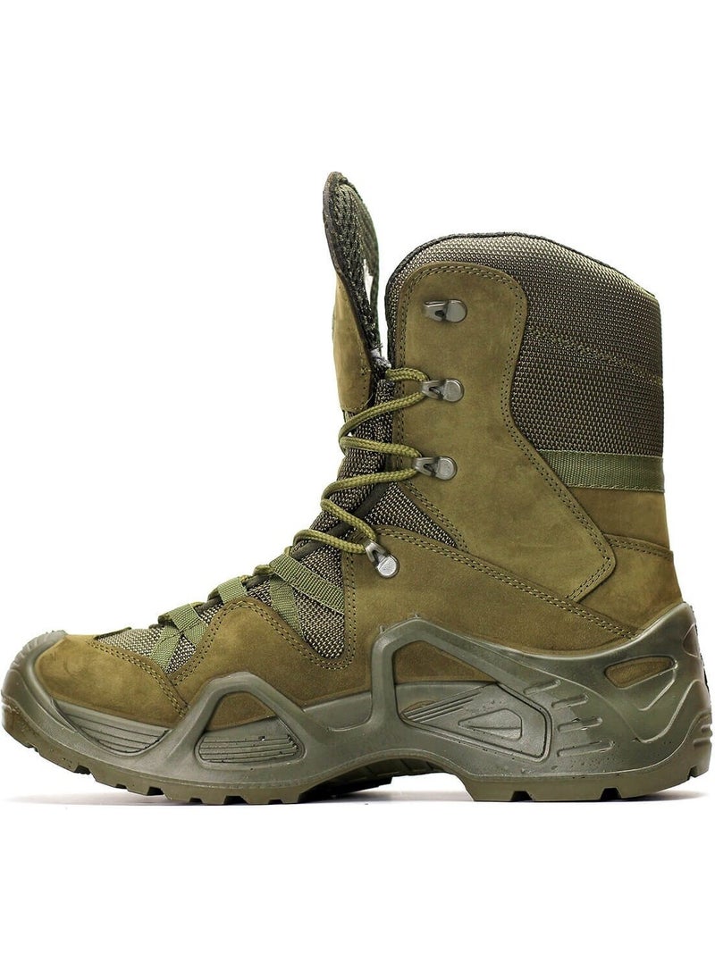 Scooter  Men's Waterproof Nubuck Leather Military Tactical Boots Khaki 1490  - Image 5